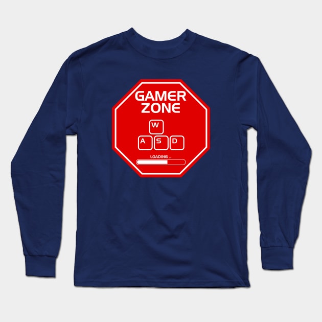 Gamer Zone AWSD Long Sleeve T-Shirt by inkonfiremx